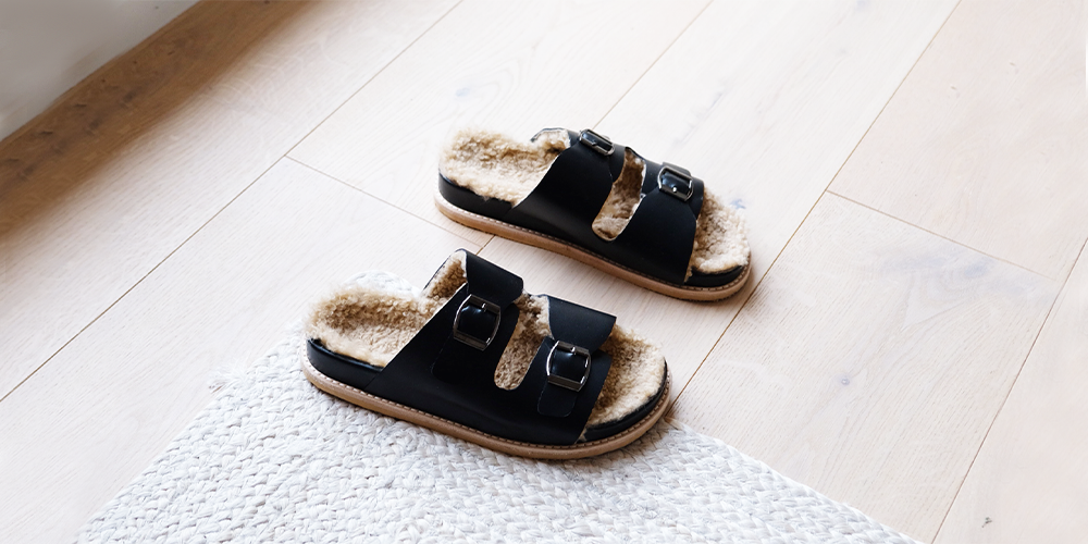 THE MAKING OF SHEARLING SANDALS