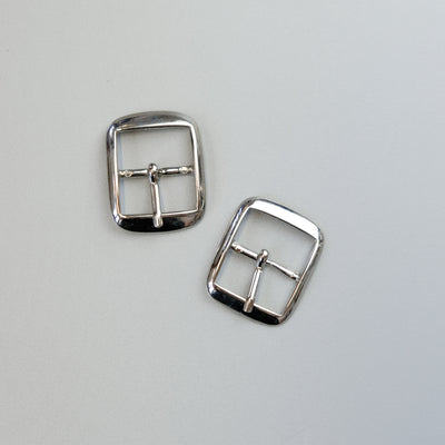 Silver Square Buckles 20mm