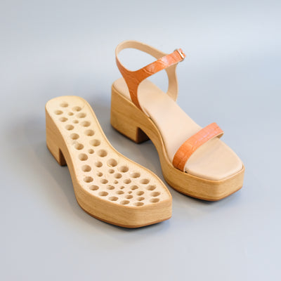Wood effect Wedges for home sandal making