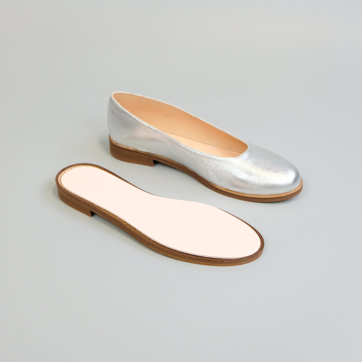 Flat resin sole unit for Ballet pumps, mary janes, derbys, oxfords, sandals