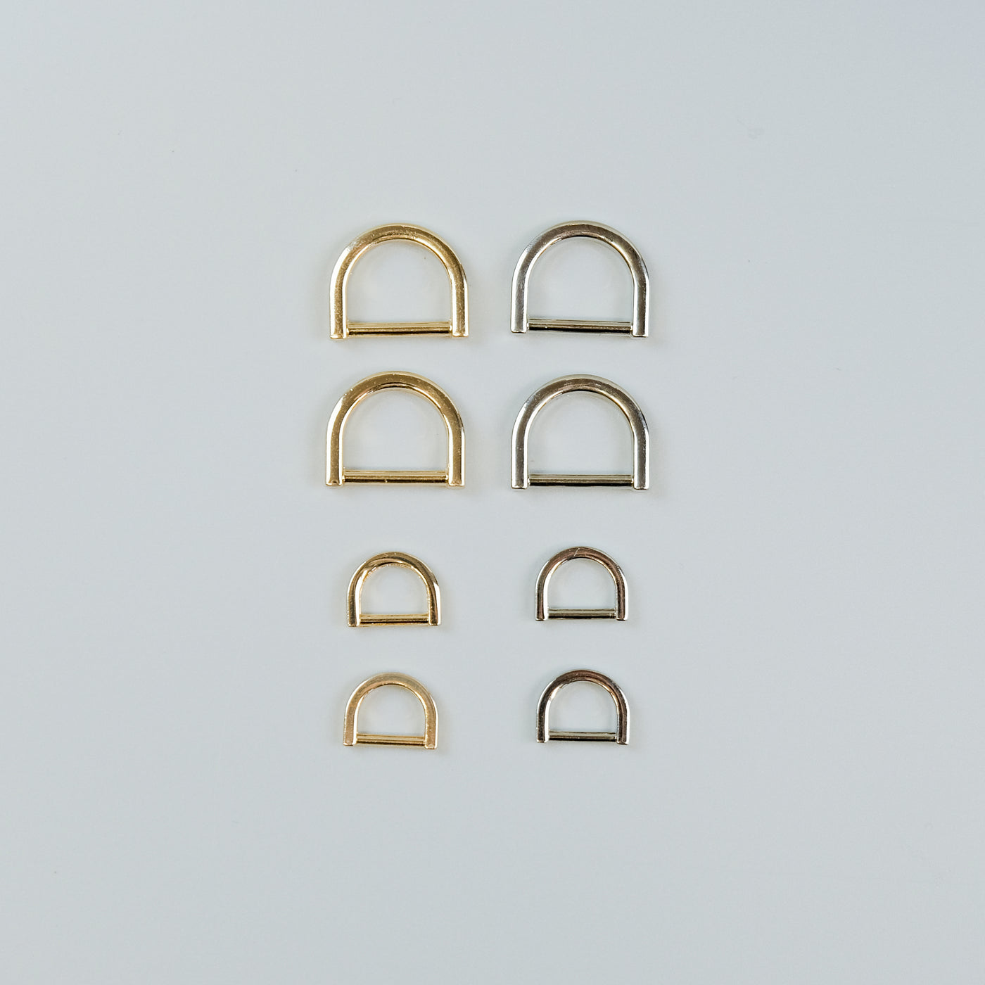 Gold and Silver D-rings for home bag making 